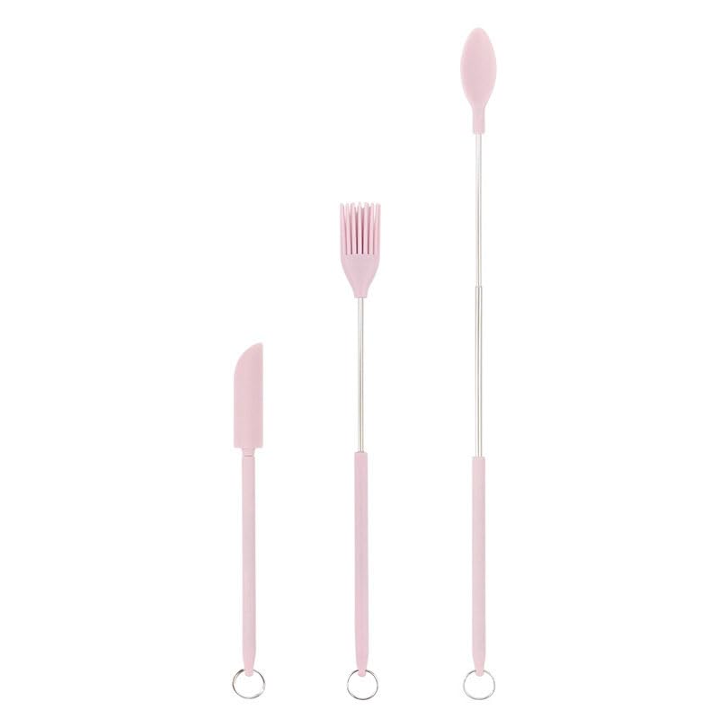 HASTHIP 3Pcs Kitchen Mini Silicone Scooping Tools Telescopic Tiny Spoon Spatula for Jam Jars, Lotion Bottles, Utility Food-Grade Silicone Spatula Scoop and Brush HASTHIP 3Pcs Kitchen Mini Silicone Scooping Tools Telescopic Tiny Spoon Spatula for Jam Jars, Lotion Bottles, Utility Food-Grade Silicone Spatula Scoop and Brush